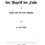 دانلود کتاب Ueber den Begriff der Liebe in einigen alten und neuen Sprachen
