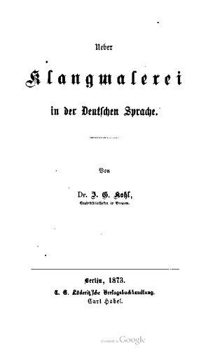 4456427 دانلود کتاب Über Klangmalerei in der deutschen Sprache - تصویر 1