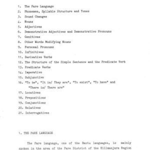 خرید و دانلود نسخه کامل کتاب A Classified Vocabulary of the Pare Language