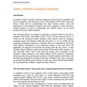 خرید و دانلود نسخه کامل کتاب A Course in Pictorial and Multimodal Metaphor