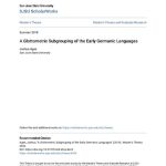 خرید و دانلود نسخه کامل کتاب A Glottometric Subgrouping of the Early Germanic Languages (MA thesis)