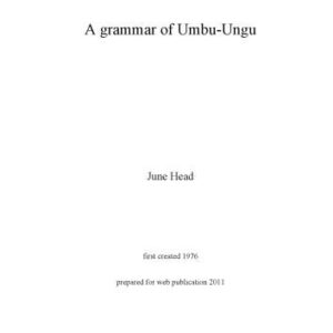خرید و دانلود نسخه کامل کتاب A grammar of Umbu-Ungu