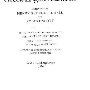 خرید و دانلود نسخه کامل کتاب A Greek-English Lexicon