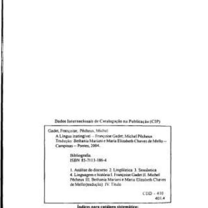 خرید و دانلود نسخه کامل کتاب A língua inatingivel o discurso na história da linguística