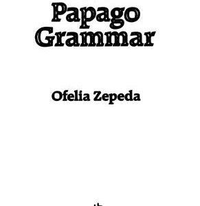 خرید و دانلود نسخه کامل کتاب A Papago Grammar