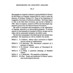 خرید و دانلود نسخه کامل کتاب A Synchronic Phonology of Mandarin Chinese
