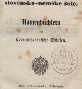 خرید و دانلود نسخه کامل کتاب Abecednik za slovensko-nemške šole. Namenbüchlein für slovenisch-deutsche Schulen