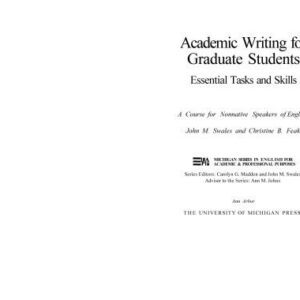 خرید و دانلود نسخه کامل کتاب Academic Writing for Graduate Students: Essential Tasks and Skills – A Course for Nonnative Speakers of English