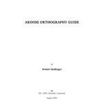 خرید و دانلود نسخه کامل کتاب Akoose Orthography Guide