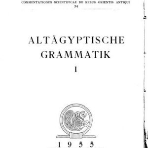 خرید و دانلود نسخه کامل کتاب Altägyptische Grammatik I