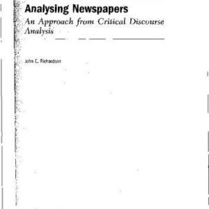 خرید و دانلود نسخه کامل کتاب Analysing Newspapers: An Approach From Critical Discourse Analysis