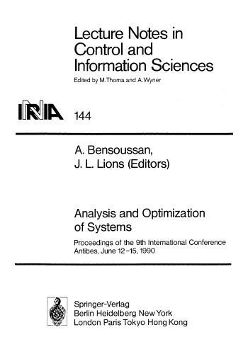 خرید و دانلود نسخه کامل کتاب Analysis and Optimization of Systes: Proceedings of the 9th International Conference Antibes, June 12–15, 1990_689b4da083b64.jpeg خرید و دانلود نسخه کامل کتاب Analysis and Optimization of Systes: Proceedings of the 9th International Conference Antibes, June 12–15, 1990