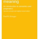 خرید و دانلود نسخه کامل کتاب Analyzing meaning: An introduction to semantics and pragmatics (Textbooks in Language Sciences 5)