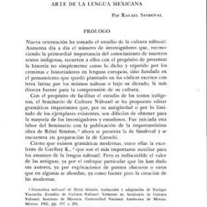 خرید و دانلود نسخه کامل کتاب Arte de la lengua mexicana