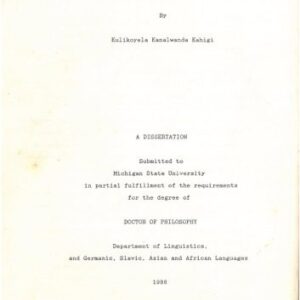 خرید و دانلود نسخه کامل کتاب Aspects of Sumbwa diachronic phonology