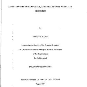 خرید و دانلود نسخه کامل کتاب Aspects of the Kam language, as revealed in its narrative discourse