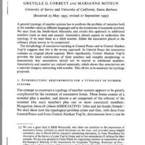 خرید و دانلود نسخه کامل کتاب Associative forms in a typology of number systems: evidence from Yup’ik
