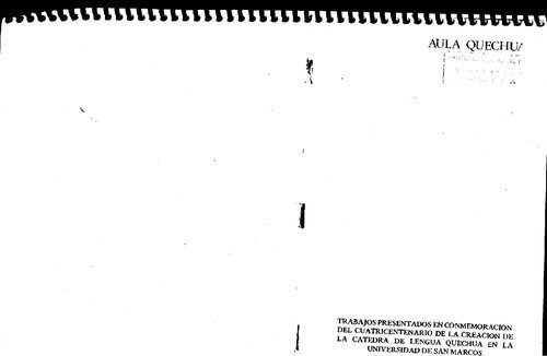 خرید و دانلود نسخه کامل کتاب Aula quechua : Trabajos presentados en conmemoración del cuatricentenario de la creación de la cátedra de lengua quechua en la Universidad de San Marcos (UNMSM)_689829f03ed59.jpeg خرید و دانلود نسخه کامل کتاب Aula quechua : Trabajos presentados en conmemoración del cuatricentenario de la creación de la cátedra de lengua quechua en la Universidad de San Marcos (UNMSM)