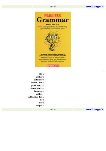 خرید و دانلود نسخه کامل کتاب Barron’s Painless Grammar (Barron’s Painless Series)_6898fb01b5ddb.jpeg خرید و دانلود نسخه کامل کتاب Barron’s Painless Grammar (Barron’s Painless Series)