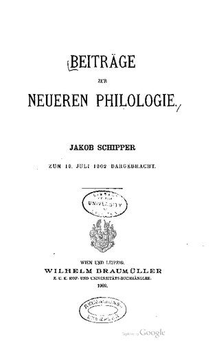 خرید و دانلود نسخه کامل کتاب Beiträge zur neueren Philologie zum 19. Juli 1902_689e21f0d3fa6.jpeg خرید و دانلود نسخه کامل کتاب Beiträge zur neueren Philologie zum 19. Juli 1902