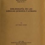 خرید و دانلود نسخه کامل کتاب Bibliografía de las lenguas quechua y aymará [sic]