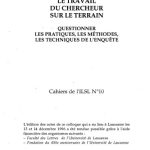خرید و دانلود نسخه کامل کتاب Cahiers de l’ ILSL n° 10 : Le travail du chercheur sur le terrain : questionner les pratiques, les méthodes, les techniques de l’enquête