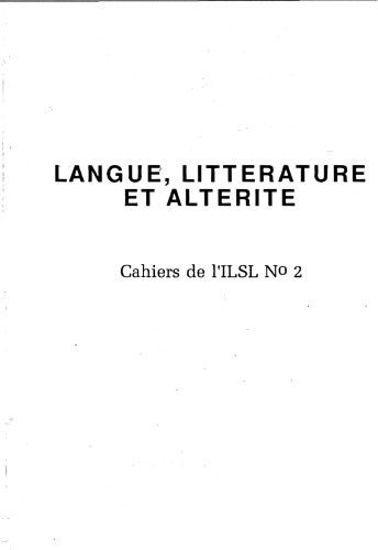 خرید و دانلود نسخه کامل کتاب Cahiers de l’ ILSL n° 2 : Langue, littérature et altérité_689920ad24c88.jpeg خرید و دانلود نسخه کامل کتاب Cahiers de l’ ILSL n° 2 : Langue, littérature et altérité