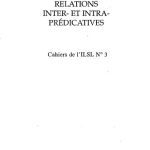 خرید و دانلود نسخه کامل کتاب Cahiers de l’ ILSL n° 3 : Relations inter- et intra-prédicatives. Linguistique slave et linguistique générale