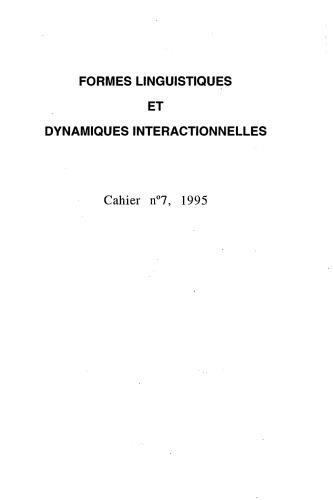 خرید و دانلود نسخه کامل کتاب Cahiers de l’ ILSL n° 7 : Formes linguistiques et dynamiques interactionnelles_68999a738cc50.jpeg خرید و دانلود نسخه کامل کتاب Cahiers de l’ ILSL n° 7 : Formes linguistiques et dynamiques interactionnelles