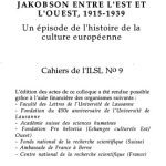 خرید و دانلود نسخه کامل کتاب Cahiers de l’ ILSL n° 9 : Jakobson entre l’est et l’ouest, 1915-1939 : un épisode de l’histoire de la culture européenne