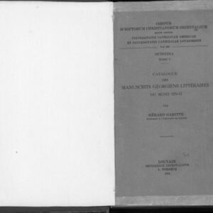 خرید و دانلود نسخه کامل کتاب Catalogue des manuscrits géorgiens littéraires du Mont Sinaï