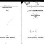 خرید و دانلود نسخه کامل کتاب Chorasantürkisch. Wörterlisten. Kurzgrammatiken. Indices