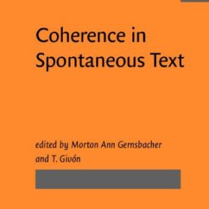 خرید و دانلود نسخه کامل کتاب Coherence in Spontaneous Text