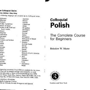 خرید و دانلود نسخه کامل کتاب Colloquial Polish: The Complete Course for Beginners