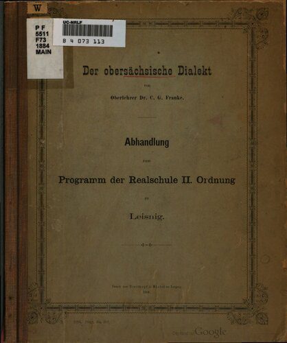 خرید و دانلود نسخه کامل کتاب Der obersächsische Dialekt. Abhandlung zum Programm der Realschule II. Ordnung zu Leisnig_689e3814e2317.jpeg خرید و دانلود نسخه کامل کتاب Der obersächsische Dialekt. Abhandlung zum Programm der Realschule II. Ordnung zu Leisnig