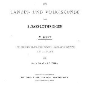 خرید و دانلود نسخه کامل کتاب Die deutsch-französische Sprachgrenze im Elsass