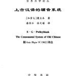 خرید و دانلود نسخه کامل کتاب 上古汉语的辅音系统