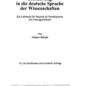 خرید و دانلود نسخه کامل کتاب Einführung in die deutsche Sprache der Wissenschaften