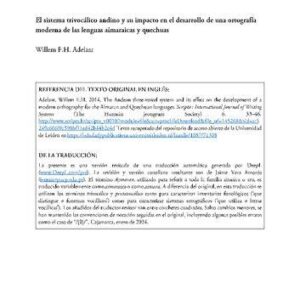 خرید و دانلود نسخه کامل کتاب El sistema trivocálico andino y su impacto en el desarrollo de una ortografía moderna de las lenguas aimaraicas y quechuas