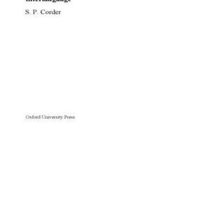 خرید و دانلود نسخه کامل کتاب Error Analysis and Interlanguage