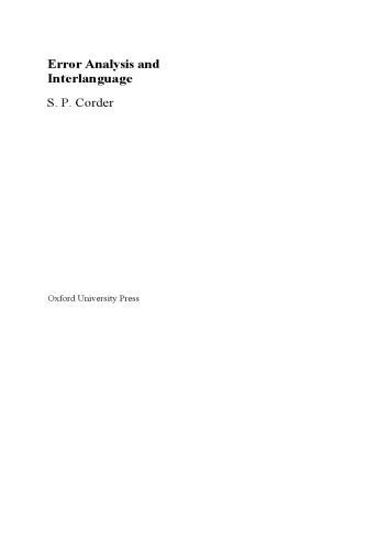 خرید و دانلود نسخه کامل کتاب Error Analysis and Interlanguage_689a1aac03820.jpeg خرید و دانلود نسخه کامل کتاب Error Analysis and Interlanguage
