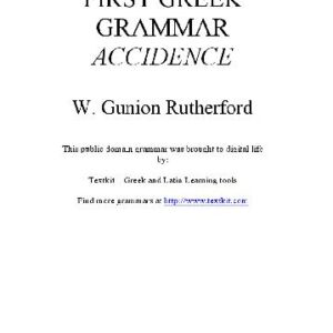 خرید و دانلود نسخه کامل کتاب First greek grammar Accidence Macmillan