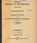 خرید و دانلود نسخه کامل کتاب Gotische Lehnwörter im Althochdeutschen