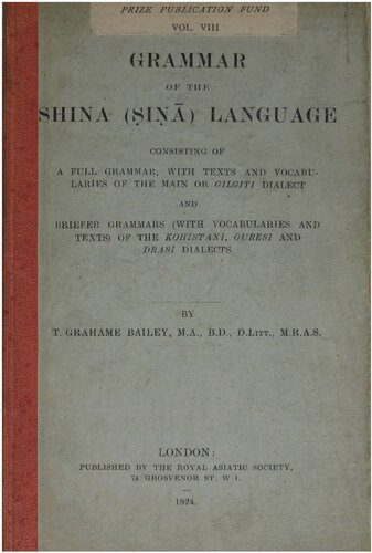 خرید و دانلود نسخه کامل کتاب Grammar of the Shina (Ṣiṇā) language