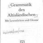 خرید و دانلود نسخه کامل کتاب Grammatik des Altisländischen mit Lesestücken und Glossar