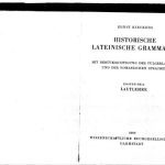 خرید و دانلود نسخه کامل کتاب Historische lateinische Grammatik