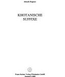 خرید و دانلود نسخه کامل کتاب Khotanische Suffixe