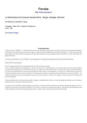 خرید و دانلود نسخه کامل کتاب La sémantique et la coupure saussurienne: langue, langage, discours_6899a70db7953.jpeg خرید و دانلود نسخه کامل کتاب La sémantique et la coupure saussurienne: langue, langage, discours