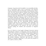 خرید و دانلود نسخه کامل کتاب Language Acquisition and Learnability