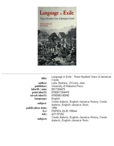 خرید و دانلود نسخه کامل کتاب Language in exile: three hundred years of Jamaican Creole_689ccde203a4d.jpeg خرید و دانلود نسخه کامل کتاب Language in exile: three hundred years of Jamaican Creole